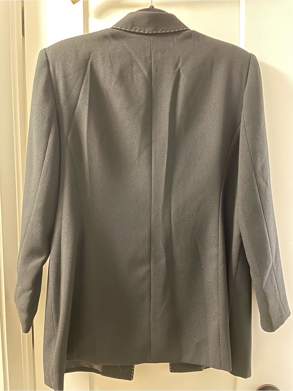 Bianca Nygard Black Blazer with White Stitch Detail - Picture 5 of 7